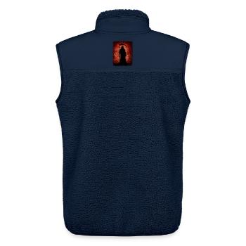 BLOOD REAPER - Unisex Sherpa Gilet by Stanley/Stella - navy - Back - AI Model Male 178 light (178cm)