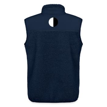 Halbmond Blockgrafik Weiß und Schwarz - Unisex Sherpaweste von Stanley/Stella - Navy - Hinten - AI Model Male 178 light (178cm)