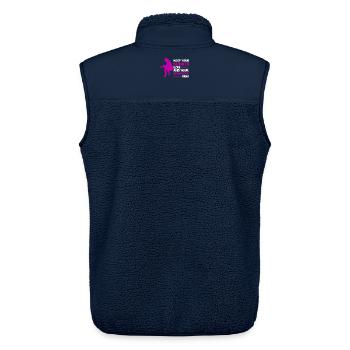 Kniebeugen Tief Standards Hoch - Unisex Sherpaweste von Stanley/Stella - Navy - Hinten - AI Model Male 178 light (178cm)