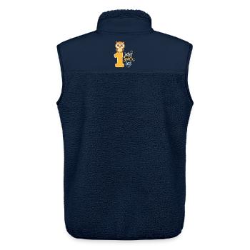 Erste Schritte Eule – Jetzt geht's Los - Unisex Sherpaweste von Stanley/Stella - Navy - Hinten - AI Model Male 178 light (178cm)