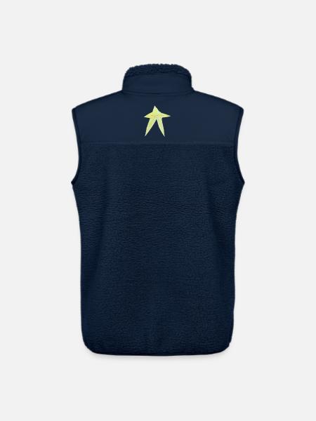Yellow Star Drawing - Unisex Sherpa Gilet by Stanley/Stella - navy