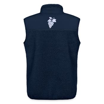 Trauben-Silhouette im Flieder - Unisex Sherpaweste von Stanley/Stella - Navy - Hinten - AI Model Male 178 light (178cm)