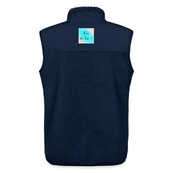 Fièr de toi - Veste sans manches sherpa unisexe Stanley/Stella - marine - Dos - AI Model Male 178 light (178cm)