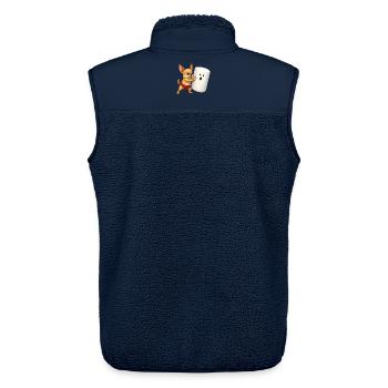 Chihuahua Sumo Wrestling Marshmallow-Design - Unisex Sherpaweste von Stanley/Stella - Navy - Hinten - AI Model Male 178 light (178cm)