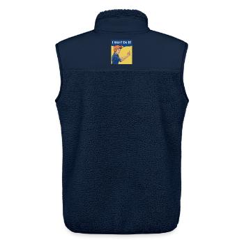 Ich werde es nicht tun - Unisex Sherpaweste von Stanley/Stella - Navy - Hinten - AI Model Male 178 light (178cm)
