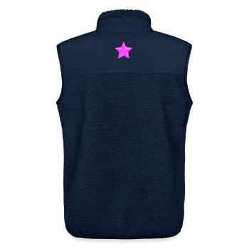Geometrische Pink Star - Unisex Sherpaweste von Stanley/Stella - Navy - Hinten - AI Model Male 178 light (178cm)