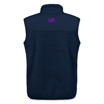 Qualle – weich fürs Auge, scharf beim Anfassen - Unisex Sherpaweste von Stanley/Stella - Navy - Hinten - AI Model Male 178 light (178cm)