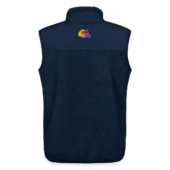 Bunter lkw - Unisex Sherpaweste von Stanley/Stella - Navy - Hinten - AI Model Male 178 light (178cm)