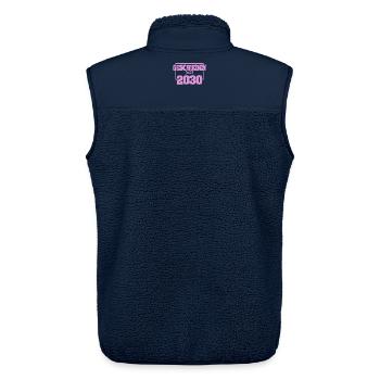 Geschieden 2030 - Unisex Sherpaweste von Stanley/Stella - Navy - Hinten - AI Model Male 178 light (178cm)
