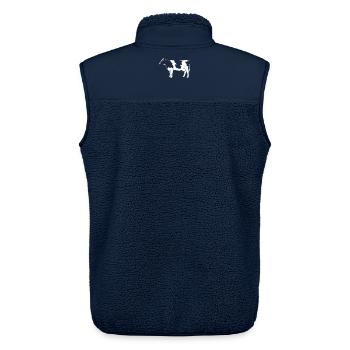 Cow Cattle Farm Farmer Animal Welfare Vector - Unisex Sherpa Gilet by Stanley/Stella - navy - Back - AI Model Male 178 light (178cm)