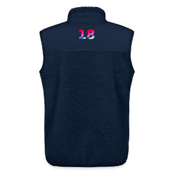 oberteile geburtstag, 18 rosatöne farbverlauf - Unisex Sherpaweste von Stanley/Stella - Navy - Hinten - AI Model Male 178 light (178cm)