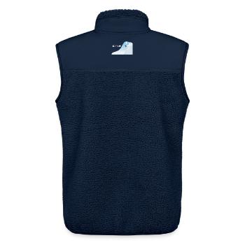Skiing in the cloud - Unisex Sherpa Gilet by Stanley/Stella - navy - Back - AI Model Male 178 light (178cm)