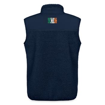 Irish Goodbye Humor Tee - Unisex Sherpa Gilet by Stanley/Stella - navy - Back - AI Model Male 178 light (178cm)