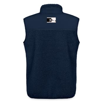 Silhouetten im Übergang - Unisex Sherpaweste von Stanley/Stella - Navy - Hinten - AI Model Male 178 light (178cm)