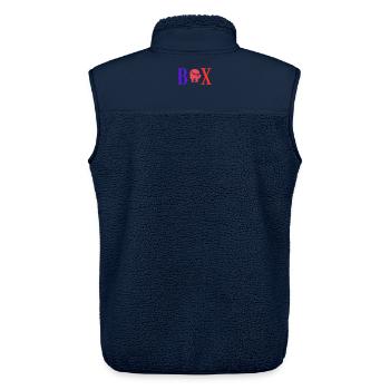 Boxing Power Logo - Unisex Sherpa Gilet by Stanley/Stella - navy - Back - AI Model Male 178 light (178cm)