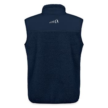 Evolution vom Baby zum Baseball Spieler / Sport - Unisex Sherpaweste von Stanley/Stella - Navy - Hinten - AI Model Male 178 light (178cm)