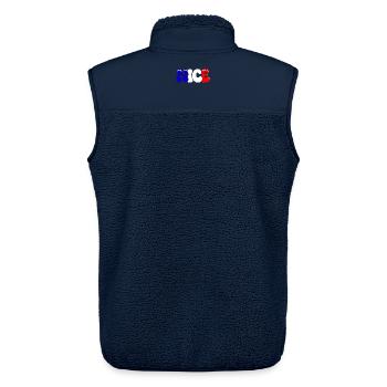 Nöcke Frankreich Blaue Fahne Weiß Rot - Unisex Sherpaweste von Stanley/Stella - Navy - Hinten - AI Model Male 178 light (178cm)