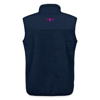 Great Motocross Gift for Motocross - Unisex Sherpa Gilet by Stanley/Stella - navy - Back - AI Model Male 178 light (178cm)