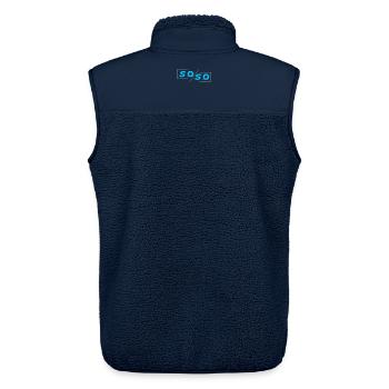 Soso - Unisex Sherpa Gilet by Stanley/Stella - navy - Back - AI Model Male 178 light (178cm)