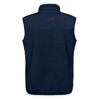 Pickleball scene design for pickleball players fans - Unisex Sherpa Gilet by Stanley/Stella - navy - Back - AI Model Male 178 light (178cm)