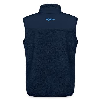WOMAN - Unisex Sherpaweste von Stanley/Stella - Navy - Hinten - AI Model Male 178 light (178cm)
