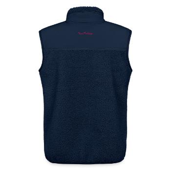 GELIEBTE. VIELEN DANK. DANKE HERRIN. GELIEBTE - Unisex Sherpaweste von Stanley/Stella - Navy - Hinten - AI Model Male 178 light (178cm)