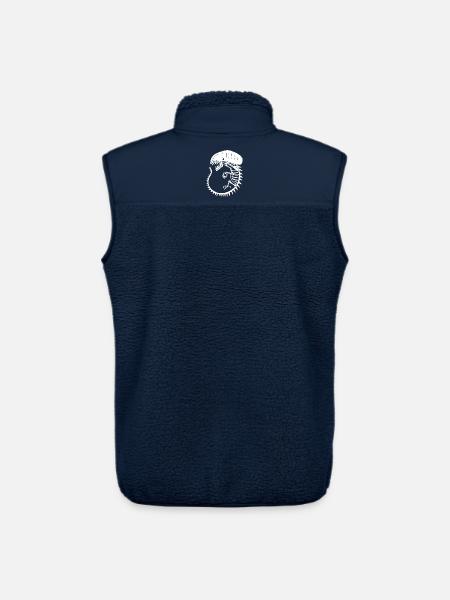 White alien monster skeleton - Unisex Sherpa Gilet by Stanley/Stella - navy