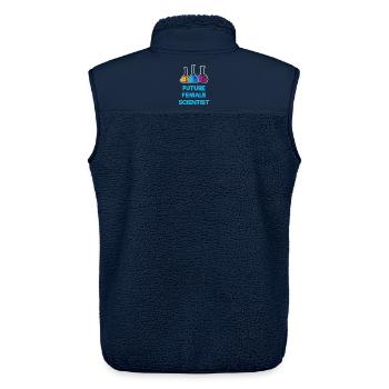 Future Female Scientist - Unisex Sherpa Gilet by Stanley/Stella - navy - Back - AI Model Male 178 light (178cm)
