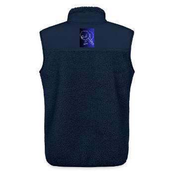 Mr Spin Tennis Table Tennis - Unisex Sherpa Gilet by Stanley/Stella - navy - Back - AI Model Male 178 light (178cm)
