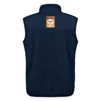 Aurum Love Blütenkreis - Unisex Sherpaweste von Stanley/Stella - Navy - Hinten - AI Model Male 178 light (178cm)