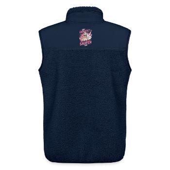 Funny German Hen Party Sie Heiratet Design - Unisex Sherpaweste von Stanley/Stella - Navy - Hinten - AI Model Male 178 light (178cm)