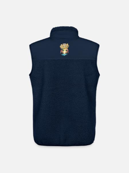 Summer Mood Palm Trees Sunset - Unisex Sherpa Gilet by Stanley/Stella - navy