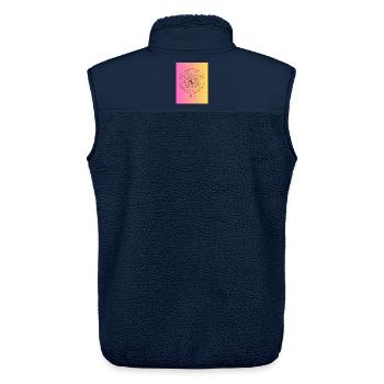 Waage-Tierkreis-Gleichgewicht - Unisex Sherpaweste von Stanley/Stella - Navy - Hinten - AI Model Male 178 light (178cm)