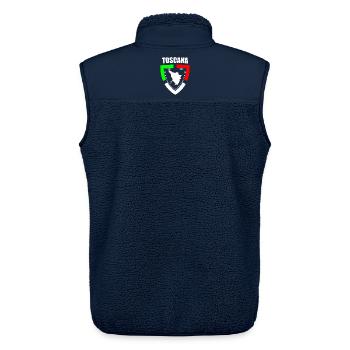 Toskana-Souvenir im trikolorierten Italien T-Shirt - Unisex Sherpaweste von Stanley/Stella - Navy - Hinten - AI Model Male 178 light (178cm)
