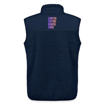 Limited Edition March 2004 - Unisex Sherpa Gilet by Stanley/Stella - navy - Back - AI Model Male 178 light (178cm)