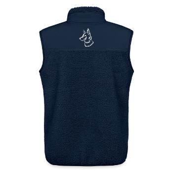 Norbottenspitz « Édition noire » - Veste sans manches sherpa unisexe Stanley/Stella - marine - Dos - AI Model Male 178 light (178cm)