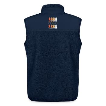 Schwangerschaft Geburt Lebkuchen Weihnachten - Unisex Sherpaweste von Stanley/Stella - Navy - Hinten - AI Model Male 178 light (178cm)