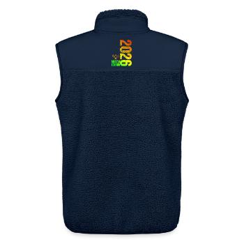 Tennis Meister edition 2026 bunt - Unisex Sherpaweste von Stanley/Stella - Navy - Hinten - AI Model Male 178 light (178cm)