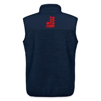 Handball Champion Shirt 2026, red edition, red - Unisex Sherpa Gilet by Stanley/Stella - navy - Back - AI Model Male 178 light (178cm)