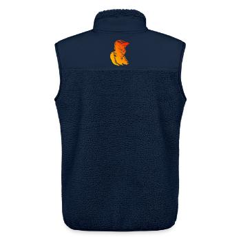 Simple Motocross Idea for Motocross - Unisex Sherpa Gilet by Stanley/Stella - navy - Back - AI Model Male 178 light (178cm)