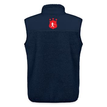 Baseball – Sport - Unisex Sherpaweste von Stanley/Stella - Navy - Hinten - AI Model Male 178 light (178cm)