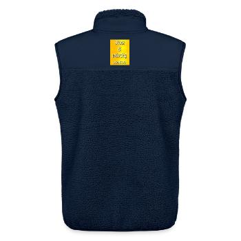 Impression dorée fière et digne - Veste sans manches sherpa unisexe Stanley/Stella - marine - Dos - AI Model Male 178 light (178cm)
