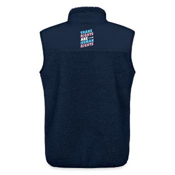 LGBTQ Pride Month - Trans Rights Are Human Rights - Unisex Sherpa Gilet by Stanley/Stella - navy - Back - AI Model Male 178 light (178cm)