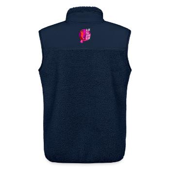 ThinkBick_Fight_the_good_fight_2026_4 - Unisex Sherpa Gilet by Stanley/Stella - navy - Back - AI Model Male 178 light (178cm)