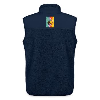 Biene - Unisex Sherpaweste von Stanley/Stella - Navy - Hinten - AI Model Male 178 light (178cm)