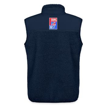 Doing My Best Lustig Ehrlich Motivational Spruch - Unisex Sherpaweste von Stanley/Stella - Navy - Hinten - AI Model Male 178 light (178cm)