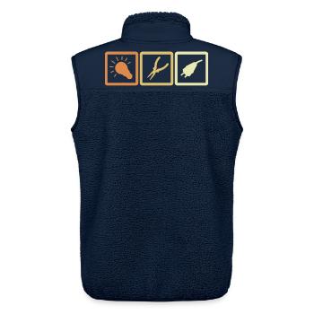 Elektriker Tools - Unisex Sherpaweste von Stanley/Stella - Navy - Hinten - AI Model Male 178 light (178cm)