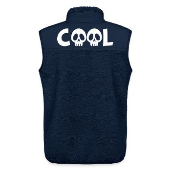 Skull and cool (white) - Unisex Sherpa Gilet by Stanley/Stella - navy - Back - AI Model Male 178 light (178cm)