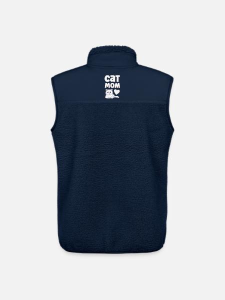 Chats Chats - Veste sans manches sherpa unisexe Stanley/Stella - marine