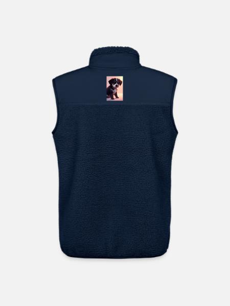 Bébé chien - Veste sans manches sherpa unisexe Stanley/Stella - marine